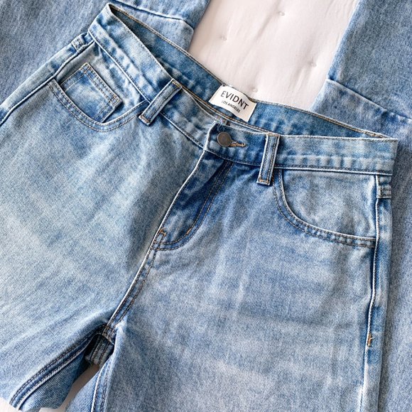 (SOLD) Evidnt LA high rise wide leg seamed jeans - Picture 2 of 8